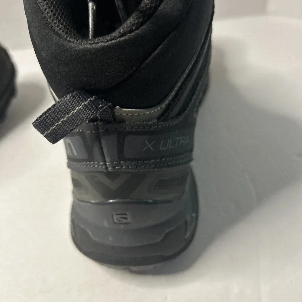 Salomon X Ultra Mid 2 Ortholite Contagrip  Gore-Tex Boots Black Mens US 8.5